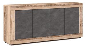 Komoda RUNEA 180x86x42 cm světle hnědá/antracit