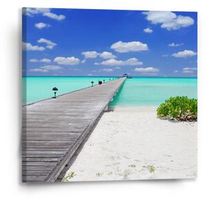 Sablio Obraz Molo na pláži - 50x50 cm