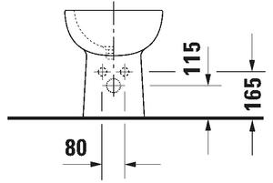 Duravit 22411000002 - Stojící bidet D-CODE 35,5x52,5 cm keramika/lesklá bílá