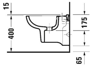Duravit 22371500002 - Závěsný bidet D-CODE keramika/lesklá bílá