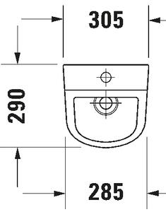 Duravit 828300000 - Pisoár D-CODE horní přívod, zadní odpad keramika/lesklá bílá