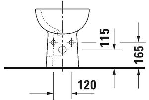 Duravit 22371000002 - Stojící bidet D-CODE 35,5x52,5 cm keramika/lesklá bílá