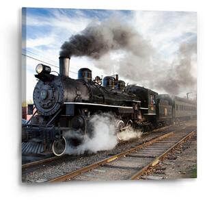 Sablio Obraz Parní lokomotiva - 50x50 cm