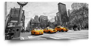 Sablio Obraz Žluté taxiky - 110x50 cm