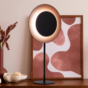 Näve LED stolní lampa na baterie Solan, černá/hnědá, solární, IP54, stmívatelný, Černá, Obývací pokoj / jídelna, kov, Moderní