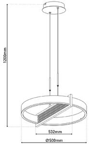 Näve Závěsné LED světlo Yvaris, stříbrné, dálkové ovládání, stmívatelný, Hliník / šedá / zinek, Obývací pokoj / jídelna, kov, Moderní