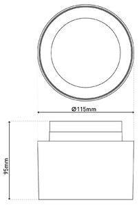 Näve LED stropní bodové osvětlení Trimes, Ø 11,5 cm, černé, step-dim, stmívatelný, Černá, Obývací pokoj / jídelna, Plast