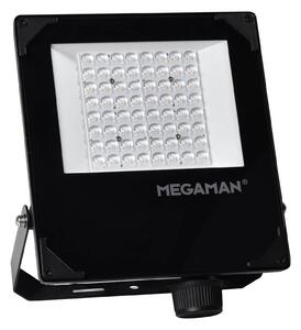 MEGAMAN LED venkovní bodové osvětlení Hugo, 50 W, 3000 K, IP66, Černá, Hliník