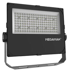 MEGAMAN LED venkovní bodové osvětlení Hugo, 90 W, 4000 K, IP66, Černá, Hliník