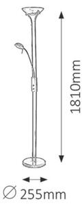 Rabalux 4075 Beta Stmívatelná stojací lampa | R7S | Teplá bílá | Stmívatelné | Chrom | Kov - r-4075