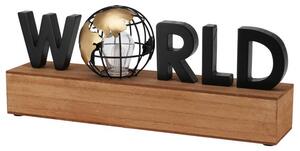 Stolní LED lampa WORLD černá/hnědá