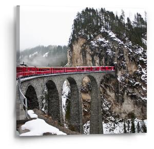 Sablio Obraz Vlak na mostě 2 - 50x50 cm