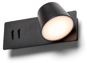 RED - DESIGN RENDL RENDL AMADEUS LED bodové světlo, k posteli černá R14522