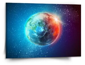 Sablio Obraz Země ve vesmíru - 150x110 cm