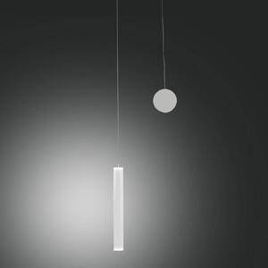 Fabas Luce LED závěsné světlo Prado, bílé, kov, stmívatelné, stmívatelný, Bílá / opál, Obývací pokoj / jídelna, kov, Moderní