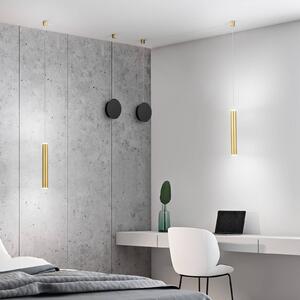 Fabas Luce LED závěsné světlo Prado, mosaz, kov, stmívatelné, stmívatelný, Mosaz / zlato, Obývací pokoj / jídelna, kov, Moderní
