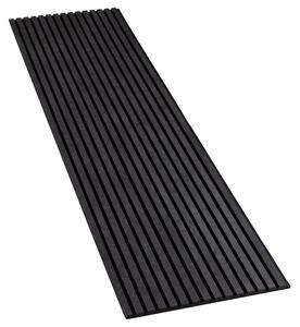 Akustický panel s kamennou dýhou - břidlice černá | 240 x 60 cm | .cz