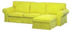 Potah na pohovku IKEA Ektorp 2-místná s lenoškou barva zelená látka lesklé, sametová