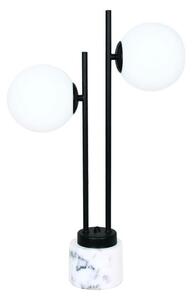 ACA Lighting stolní lampa 2XE14 QUADRO černá + bílá mramor IP20 36X14XH61CM ML127022TBK