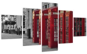 Obraz - Londýnské telefonní budky (125x70 cm)
