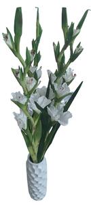 Umělá květina Gladiola / Mečík 96 cm, bílá UNI1001