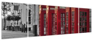 Obraz - Londýnské telefonní budky (170x50 cm)