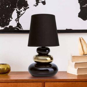 Stolní lampa Stoney, keramika a textil