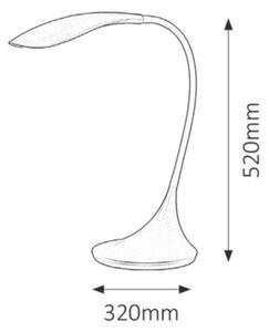 Rabalux 4164 Dominic LED Moderní stolní lampička | Teplá bílá | Stmívatelné | 53W | Černá - r-4164