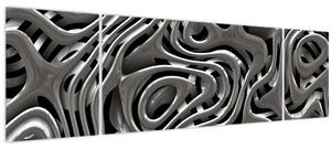 Obraz - Metalická abystrakce (170x50 cm)