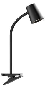 Stolní lampa LED Lindby Ailina, objímková základna, černá