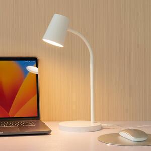 Stolní lampa LED Lindby Ailina, výška 36 cm, bílá, stmívatelná