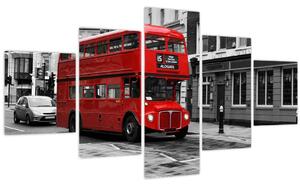 Obraz - Londýn s autobusem (125x70 cm)