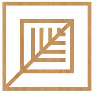 Geometrická dřevěná dekorace na zeď - Moderní design | SENTOP HDF0397-B