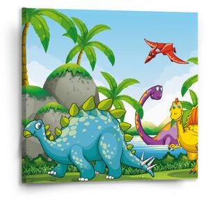 Sablio Obraz Dinosauři 3 - 110x110 cm