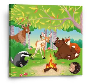 Sablio Obraz Lesní zvířátka 2 - 50x50 cm