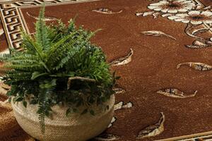 Weltom Kusový koberec BCF Morad TRIO Listí květy klasický hnědý Rozměr: 200x300 cm