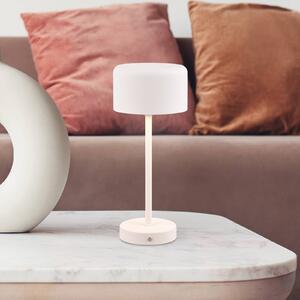 Nabíjecí stolní lampa Jeff LED, matně bílá, výška 30 cm, kovová