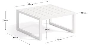 Zahradní stolek vamo 60 x 60 cm bílý