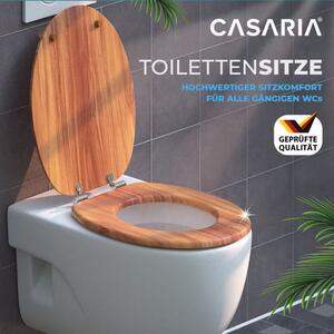 Casaria WC sedátko s automatickým spouštěním dekor dřevo 108585