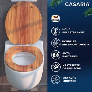 Casaria WC sedátko s automatickým spouštěním dekor dřevo 108585