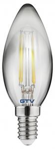 LED žárovka filament C35FEP4 E14, 4W, teplá bílá