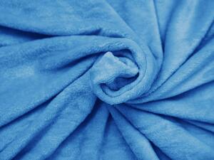 Královsky modrá mikroplyšová deka VIOLET, 200x230 cm