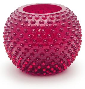 Floriánova huť Váza Hobnail - Ananas granát
