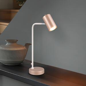 Stolní lampa Marley, hnědá/světle šedá, výška 45 cm, kov
