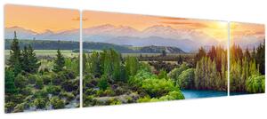 Obraz - Lesní horská krajina (170x50 cm)