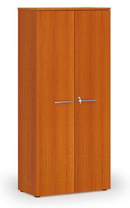 Kancelářská skříň s dveřmi PRIMO WOOD, 800 x 420 x 1781 mm, třešeň