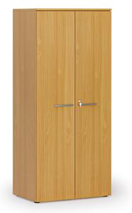 Kancelářská policová skříň PRIMO WOOD s dveřmi, 800 x 500 x 1781 mm, buk