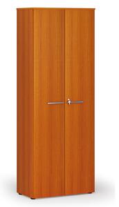 Kancelářská skříň s dveřmi PRIMO WOOD, 800 x 420 x 2128 mm, třešeň
