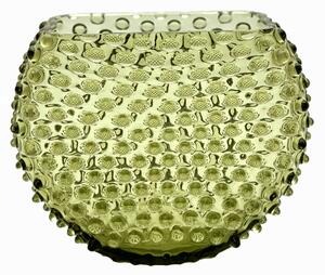 Floriánova huť Váza Hobnail - Ananas lesní zelená