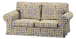 Potah na pohovku IKEA Ektorp 2-místná rozkládací NOVÝ MODEL 2012 barva modrá látka pletený vzor, vzorované
